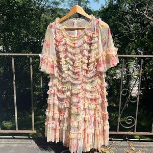 Needle & Thread- Iris Ruffle Mini Dress